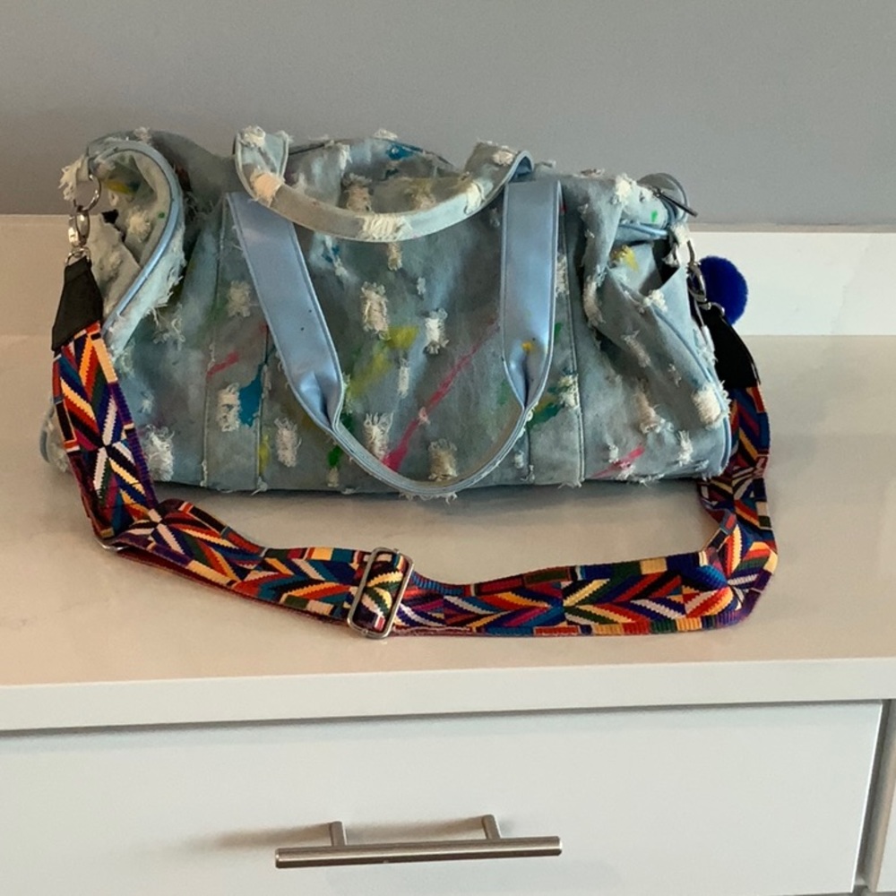 Bari Lynn denim duffle